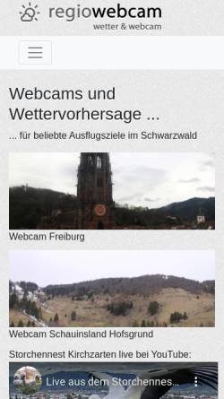 Vorschau der mobilen Webseite regiowebcam.de, Schauinsland WebCams
