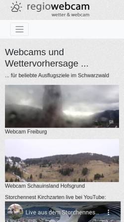 Vorschau der mobilen Webseite www.schlossberg-freiburg.de, Schlossberg-Webcam