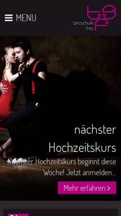Vorschau der mobilen Webseite www.tanzschule-fritz.com, Tanzschule Fritz