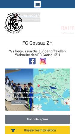 Vorschau der mobilen Webseite www.fcgossau.ch, FC Gossau