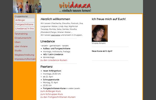Vorschau von www.vividanza.de, vividanza - Viviane Amann