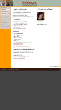Vorschau der mobilen Webseite www.vividanza.de, vividanza - Viviane Amann