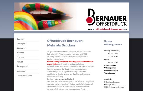 Vorschau von www.offsetdruckbernauer.de, Offsetdruck Bernauer