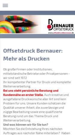 Vorschau der mobilen Webseite www.offsetdruckbernauer.de, Offsetdruck Bernauer