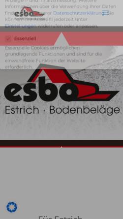 Vorschau der mobilen Webseite estrich-und-boden.de, ESBO und Isolierung GmbH