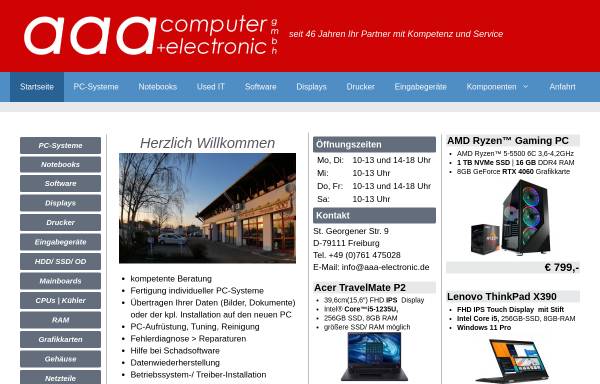 Vorschau von aaa-electronic.de, AAA Electronic GmbH