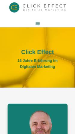 Vorschau der mobilen Webseite www.clickeffect.de, Click Effect Internet Marketing GmbH