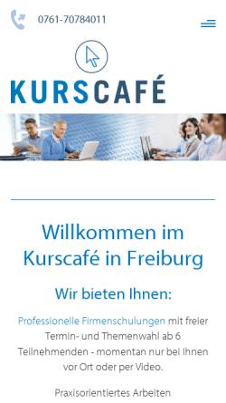 Vorschau der mobilen Webseite kurscafe.de, Kurscafé Tommi Nübling