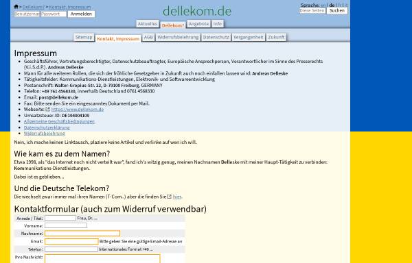 Vorschau von www.dellekom.de, Natz Daten Dellekom