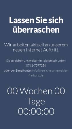 Vorschau der mobilen Webseite www.versicherungsmakler-freiburg.de, H.V. Mundt - Versicherungsmakler