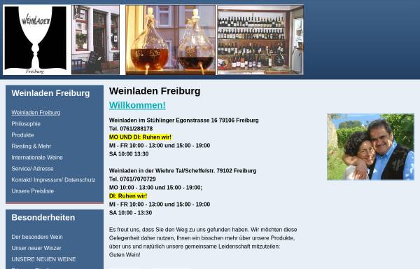 Vorschau von www.weinladen-freiburg.de, Geßner und Gack GbR