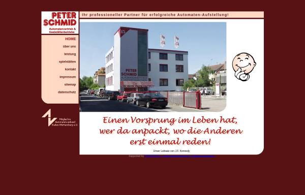 Vorschau von www.schmid-automaten.de, Peter Schmid - Automatenvertrieb, Gaststättenbetriebe