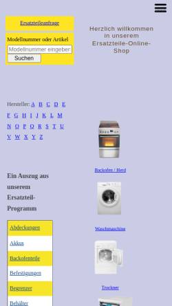 Vorschau der mobilen Webseite www.elektronik-werkstatt.de, Baldur Brock