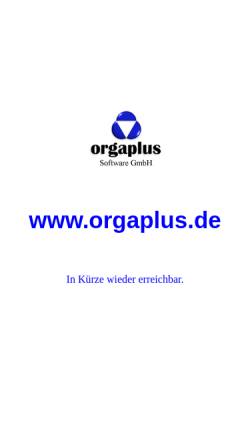 Vorschau der mobilen Webseite www.orgaplus.de, orgaplus Firmengruppe