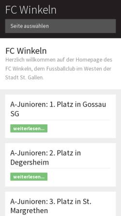Vorschau der mobilen Webseite www.fcwinkeln.ch, FC Winkeln 1930