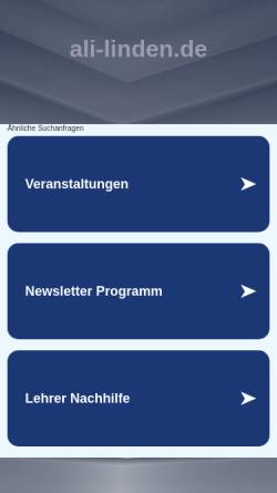 Vorschau der mobilen Webseite www.ali-linden.de, Aktion Ausbildung für Linden/Limmer ALi