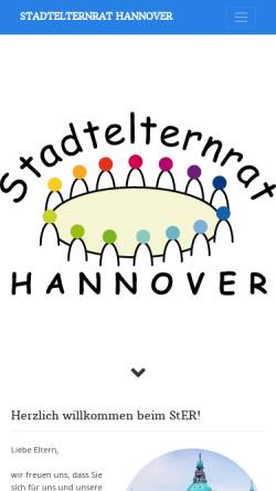 Vorschau der mobilen Webseite www.stadtelternrat-hannover.de, Stadtelternrat Hannover