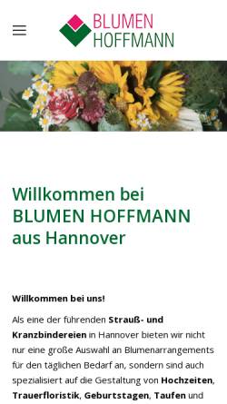 Vorschau der mobilen Webseite www.blumen-hoffmann.de, Blumen Hoffmann GbR