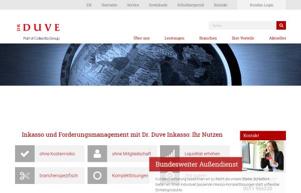 Vorschau von www.drduve-inkasso.de, Dr. Duve Inkasso GmbH