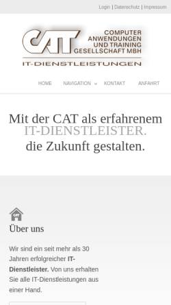 Vorschau der mobilen Webseite cat-hannover.de, Computer Anwendungen und Training GmbH (CAT)