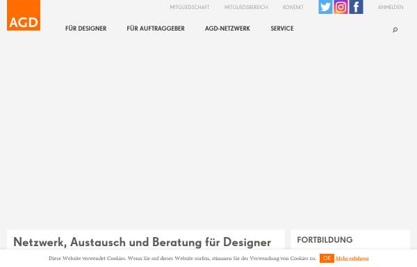 Vorschau von www.agd.de, AGD Allianz deutscher Designer e.V.