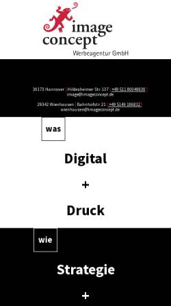 Vorschau der mobilen Webseite www.imageconcept.de, Image Concept GmbH