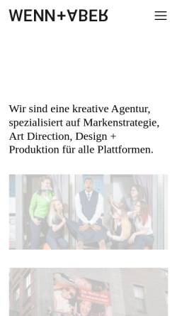 Vorschau der mobilen Webseite www.wennundaber.de, WENN+ABER agentur für kommunikation gmbh