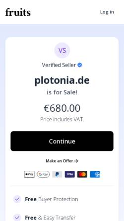 Vorschau der mobilen Webseite www.plotonia.de, Plotonia