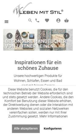 Vorschau der mobilen Webseite www.visintin-interieur.de, Visintin Interieur
