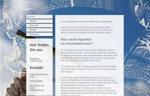 Vorschau von www.flinke-trixi.de, Haushaltsservice - Flinke Trixi