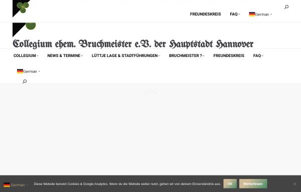 Vorschau von www.bruchmeister.info, Collegium ehemaliger Bruchmeister e.V.