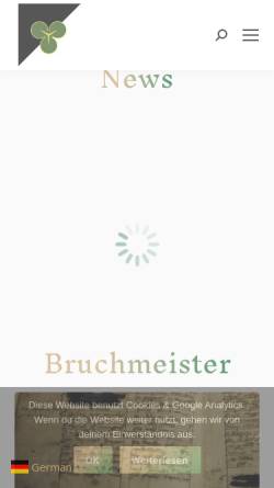 Vorschau der mobilen Webseite www.bruchmeister.info, Collegium ehemaliger Bruchmeister e.V.