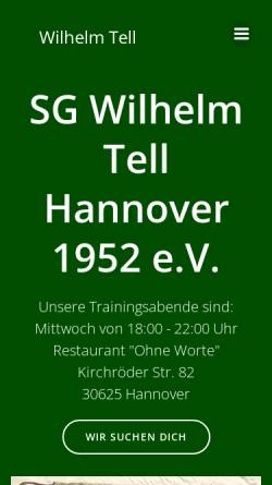 Vorschau der mobilen Webseite www.sg-wilhelmtell.de, SG Wilhelm Tell Hannover von 1952 e.V.
