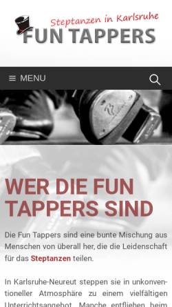 Vorschau der mobilen Webseite www.funtappers.de, Fun Tappers e. V.