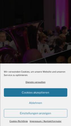 Vorschau der mobilen Webseite polizeimusikkorps.de, Polizeimusikkorps Karlsruhe