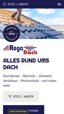 Vorschau der mobilen Webseite www.regadach.de, Rega Dach GmbH