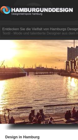 Vorschau der mobilen Webseite www.hamburgunddesign.de, Hamburg und Design