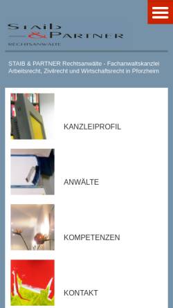Vorschau der mobilen Webseite www.staib-partner.de, Staib & Partner Rechtsanwälte