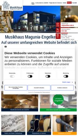 Vorschau der mobilen Webseite www.musikhaus-magunia.de, Musikhaus Magunia