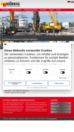 Vorschau der mobilen Webseite www.pfahlkoenig.de, Pfahl-König Spezialtiefbau und Pfahlgründungen