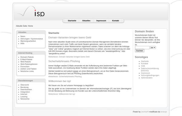 Vorschau von www.isp-net.de, ISP GmbH
