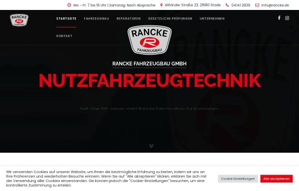 Vorschau von www.rancke.de, Rudolf Rancke Fahrzeugbau GmbH & Co. KG
