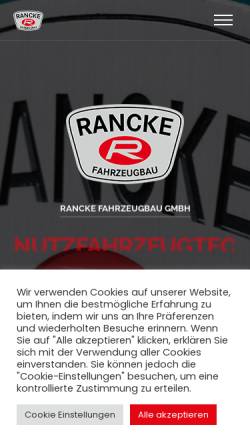 Vorschau der mobilen Webseite www.rancke.de, Rudolf Rancke Fahrzeugbau GmbH & Co. KG