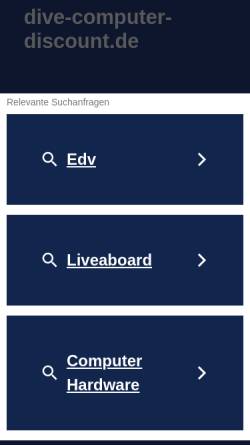 Vorschau der mobilen Webseite www.dive-computer-discount.de, Dive Computer GmbH