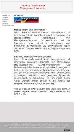 Vorschau der mobilen Webseite www.sti-mi.de, Steinbeis-Transfer-Institut Management & Innovation