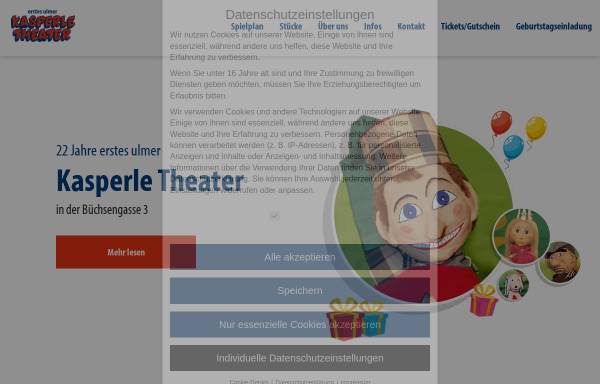 Vorschau von www.kasperletheaterulm.de, Erstes Ulmer Kasperletheater