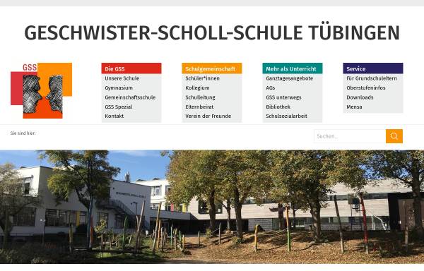 Vorschau von www.gss-tuebingen.de, Geschwister-Scholl-Schule