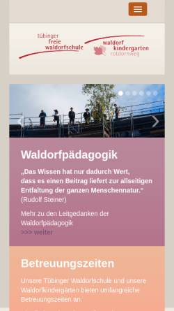 Vorschau der mobilen Webseite www.waldorfschule-tuebingen.de, Tübinger Freie Waldorfschule