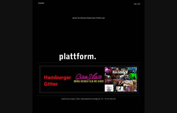 Vorschau von www.plattform-nobudget.de, Plattform: [no budget]