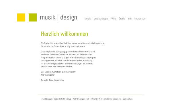 Vorschau von www.musikdesign.info, Andreas Fischer - Musik, Design und Seminare